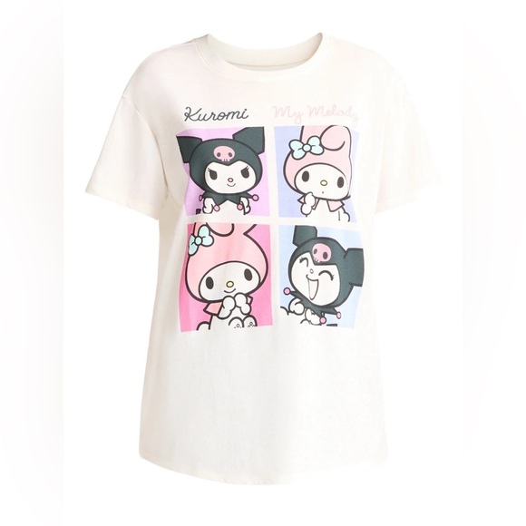 My Melody and Kuromi Women's Graphic Tee with Short Sleeves - Picture 1 of 6